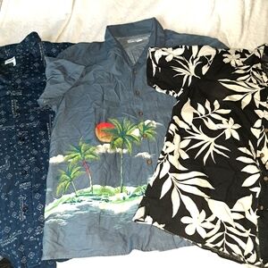 Blue Tropical Palm Tree Men's Shirt